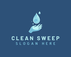 Sanitation Hand Droplet logo