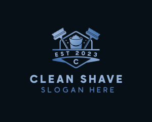 Sanitation Broom Cleaning logo design