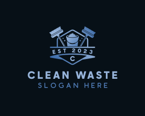 Sanitation Broom Cleaning logo design