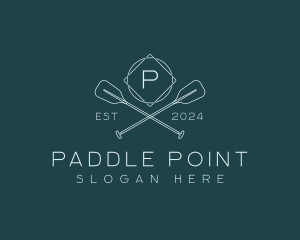 Boat Oar Paddle logo design