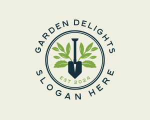 Landscaping Shovel Garden logo design