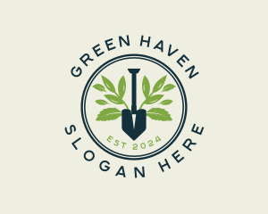 Landscaping Shovel Garden logo design