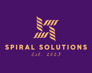 Elegant Spiral Pinwheel logo