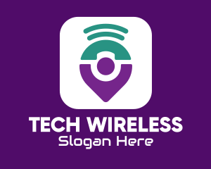 Telephone Wifi Pin App logo design