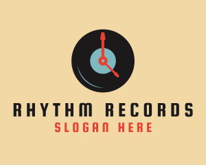 Clock Vinyl Record logo