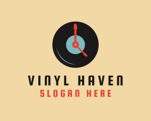 Clock Vinyl Record logo