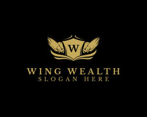 Pegasus Wing Shield logo design