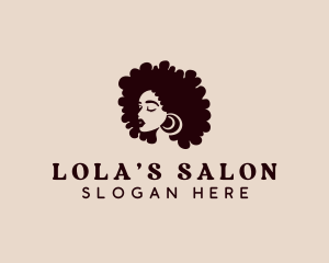 Curly Woman Salon logo design