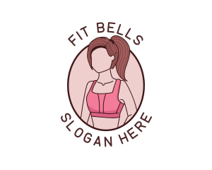 Fitness Woman Bra logo design