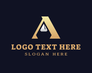 Luxury Jewelry Letter A logo