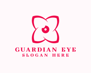 Minimalist Flower Eye logo design