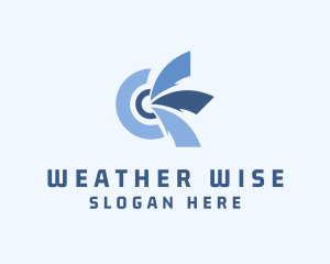 Weather Wind Forecast logo design