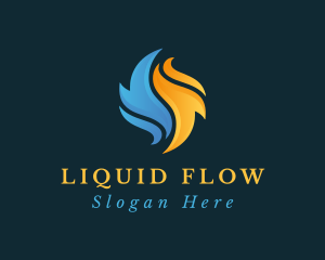 Water Flame Temperature logo design