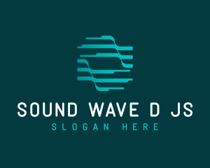 Cyberspace Tech Firm Waves logo design