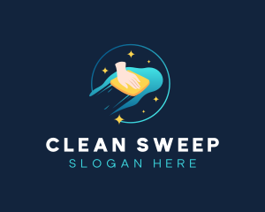 Sanitation Wipe Cleaning logo design