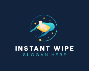 Sanitation Wipe Cleaning logo design