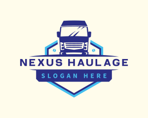 Truck Transportation Logistics logo design