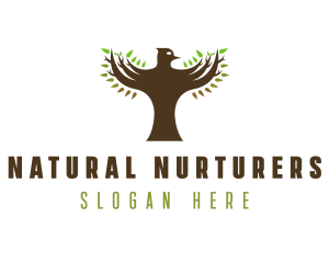 Natural Bird Wings logo design