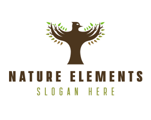 Natural Bird Wings logo design