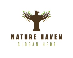 Natural Bird Wings logo design