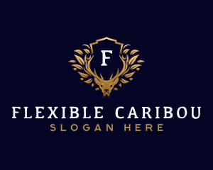 Elegant Floral Deer logo