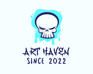 Skull Graffiti Art  logo design