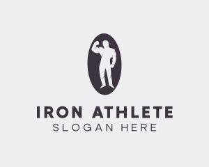 Fit Muscular Bodybuilder logo design