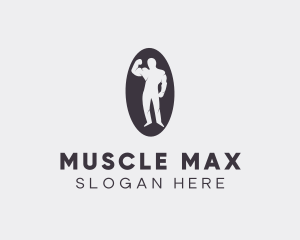 Fit Muscular Bodybuilder logo