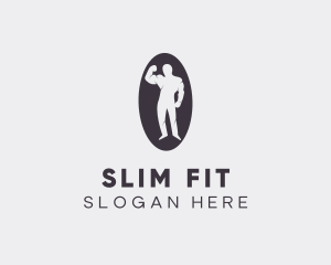 Fit Muscular Bodybuilder logo design