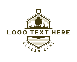 Lawn Landscaping Shovel logo