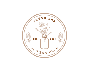 Floral Ornament Jar logo design