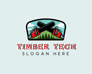 Chainsaw Logging Tree logo