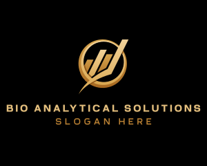 Analytics Graph trading logo design