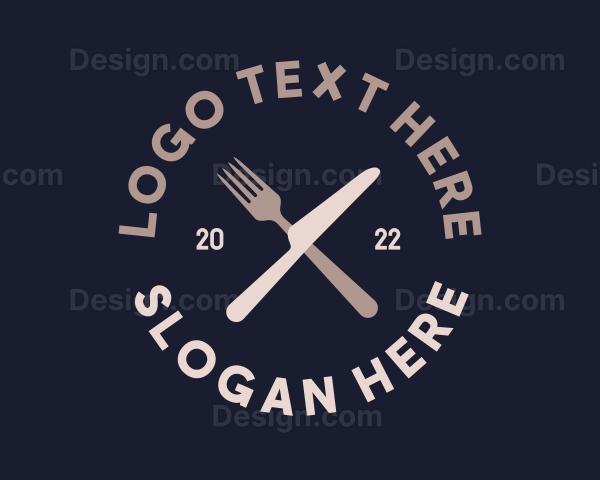 Fork Knife Utensil Logo