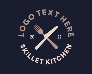 Fork Knife Utensil logo design