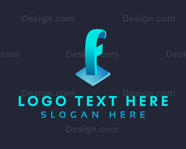 3D Creative Media Letter F Logo