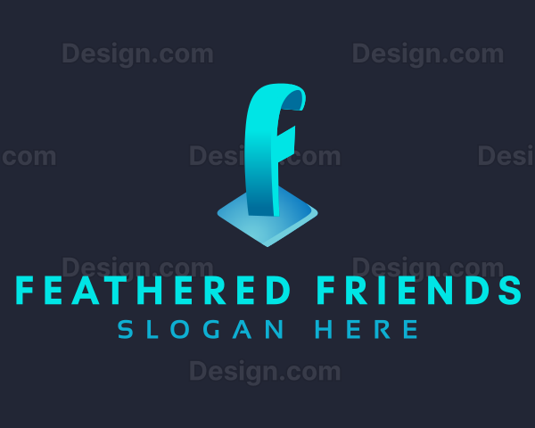 3D Creative Media Letter F Logo