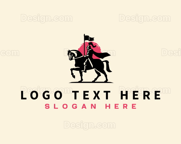 Medieval Knight  Horse Logo