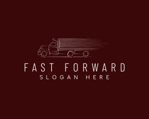 Fast Logistics Truck logo design