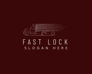 Fast Logistics Truck logo design