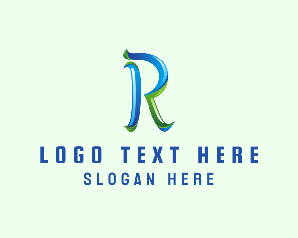 Letter R logo example 2