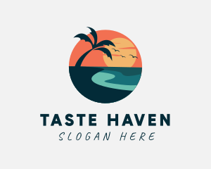 Sunset Island Beach Logo