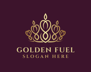 Golden Pageant Crown logo design