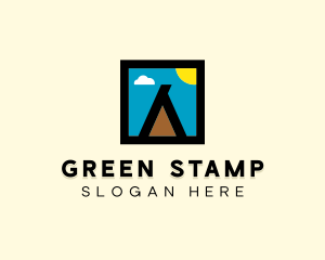 Outdoor Camping Teepee Tent logo design