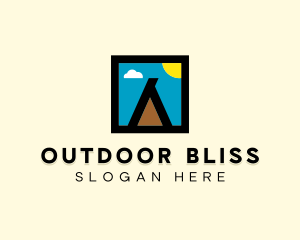 Outdoor Camping Teepee Tent logo design