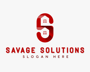 Real Estate Letter S logo design