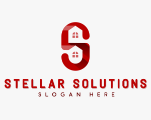 Real Estate Letter S logo design