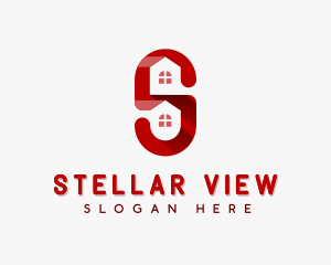 Real Estate Letter S logo design