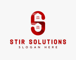 Real Estate Letter S logo design