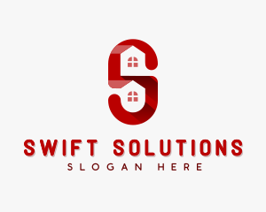 Real Estate Letter S logo design